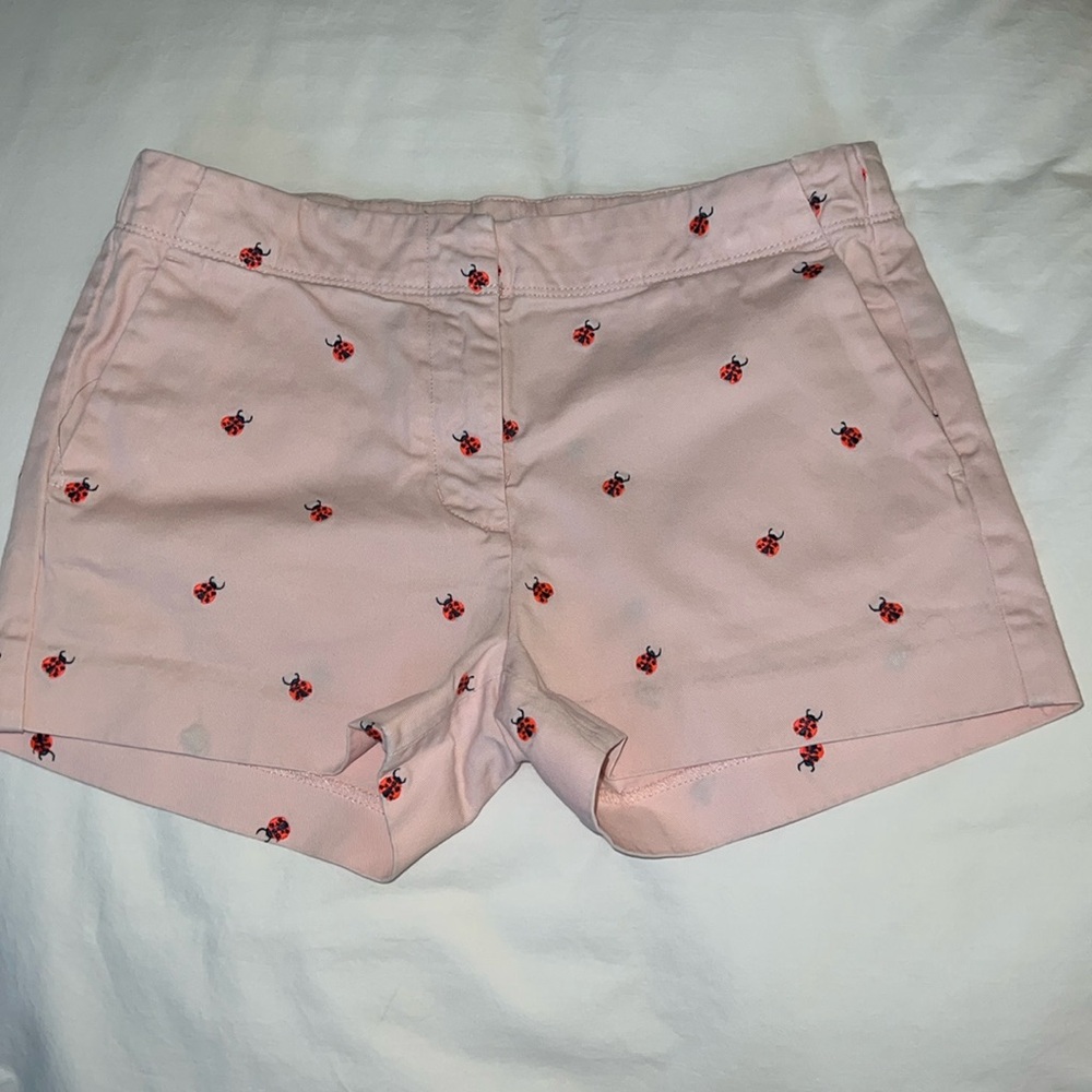 Pink Crewcuts Short w/ embroidered ladybugs